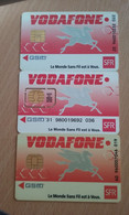 LOT 3 CARTES ANCIENNES GSM SIM VODAFONE B.E ET T.B.E !!! - Sonstige & Ohne Zuordnung