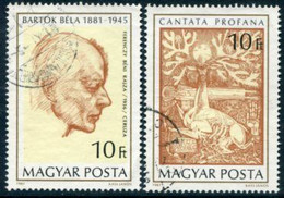 HUNGARY 1981 Bartok Centenary Singles Ex Block Used  Michel 3484-85 - Oblitérés