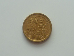 Vintage ! 1 Pc. Of 1996 Five (5) Ptas Spain Espana Coin (#123) - Andere & Zonder Classificatie