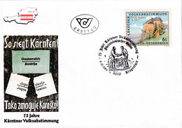 A8434- 75TH  ANNIVERSARY OF CARINTHIAN PLEBISCITE REPUBLIK OESTERREICH 1995 WIEN USED STAMP ON COVER - Cartas & Documentos