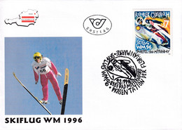 A8443- THE SKIING SPORT SKI FLYING WORLD CHAMPIONSHIP 1996 REPUBLIK OESTERREICH 1996 BAD MITTERNDORF USED STAMP ON COVER - Ski