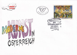 A8450- ERSTTAG, THE MODERN ART REINHARD ARTBERG REPUBLIK OESTERREICH 1996 WIEN USED STAMP ON COVER - Cartas & Documentos