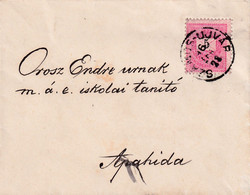 A8463- SZAMOS-UJVAR LETTER TO APAHIDA CLUJ 1896 STAMP ON COVER MAGYAR POSTA - Cartas & Documentos