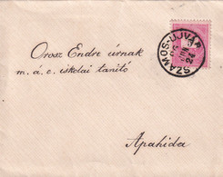 A8464- SZAMOS-UJVAR LETTER TO APAHIDA CLUJ 1896 STAMP ON COVER MAGYAR POSTA - Storia Postale