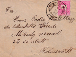 A8466- LETTER TO KOLOZSVAR CLUJ ROMANIA 1899 STAMP ON COVER MAGYAR POSTA, SIGILIUM/ WAX SEAL ON THE BACK - Lettres & Documents