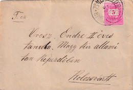 A8467- LETTER TO KOLOZSVAR CLUJ ROMANIA 1890 STAMP ON COVER MAGYAR POSTA, WAX SEAL ON THE BACK, SIGILIUM - Storia Postale