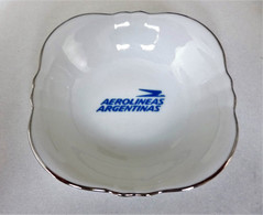 AEROLÍNEAS ARGENTINAS Cendrier Petit Vide-poche Porcelaine Blanche Verbano Vintage China Ashtray NEUF - Regalos