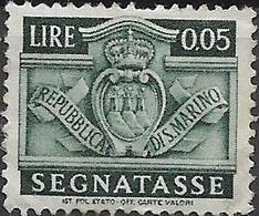 SAN MARINO 1945 Postage Due - Arms - 5c - Green MH - Timbres-taxe