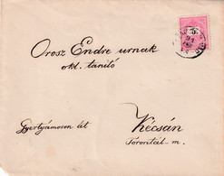 A8482- LETTER  FROM SZAMOS-UJVAR CLUJ ROMANIA TO KECSAN TORONTAL STAMP ON COVER 1894 MAGYAR POSTA USED - Cartas & Documentos