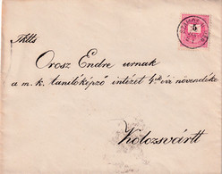 A8483- LETTER  FROM SZAMOS-UJVAR CLUJ ROMANIA TO KOLOZSVAR STAMP ON COVER 1892 MAGYAR POSTA USED - Storia Postale