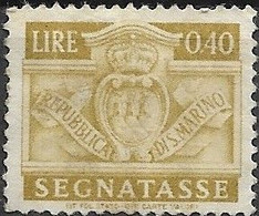 SAN MARINO 1945 Postage Due - 40c - Yellow MH - Segnatasse