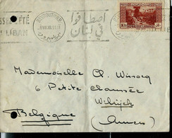 Lettre De BEYROUTH R.P.  Du 06/07/38 Pour Belgique - Lettres & Documents