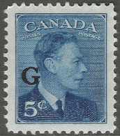 Canada. 1950 KGVI. Official. 5c MH. SG O184 - Aufdrucksausgaben