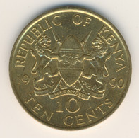 KENYA 1990: 10 Cents, KM 18 - Kenya