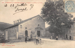 CPA 26 SAINT MARTIN EN VERCORS L'EGLISE ET LE TILLEUL DE SULLY - Otros & Sin Clasificación