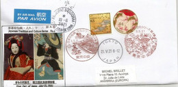 2021 Japan Tradition & Culture Serie, Letter From Tokyo, Sent To Andorra, With Arrival Postmark - Briefe U. Dokumente