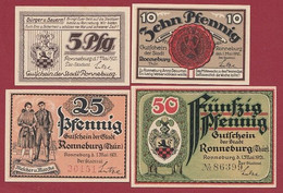 Allemagne 5 Notgeld  Stadt  Ronnenburg (SERIE COMPLETE  Réf-- 1133/1-- Recueil Manfred Mehl)  Dans L 'état Lot N° 32 - Collections