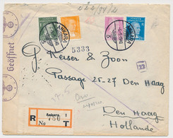 Registered Censored Cover Turkey - Netherlands 1940 WWII - German / Censorship - 1934-39 Sandschak Alexandrette & Hatay