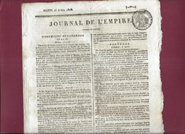 110621A - Document NAPOLEON Ier JOURNAL DE L'EMPIRE 26 Avril 1808 Nouvelles ITALIE PORTUGAL DANEMARK AUTRICHE WESTPHALIE - 1800 - 1849