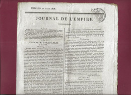 110621A - Document NAPOLEON Ier JOURNAL DE L'EMPIRE 27 Avril 1808 Nouvelles RUSSIE AUTRICHE HOLLANDE ITALIE - 1800 - 1849