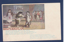 CPA Wain Louis Chat Cat Position Humaine Humanisé Non Circulé Publicité Biscuits De Beukelaer Anvers Belgique - Wain, Louis