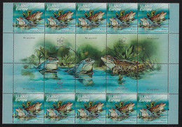 ALAND  ISLANDS  - EUROPA 2021-"ENDANGERED NATIONAL WILDLIFE"- SHEET Of 5 GUTTER PAIRS MINT - 2021