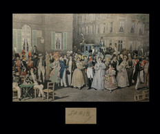 PARIS COSTUMES TORTONI] SAHIB (pseud. De LESAGE) - Eau-forte Avec Rehauts à L'aquarelle, Signée : Boulevard Des Italiens - Aquarelles