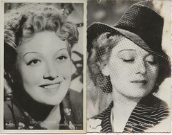 EDWIGE FEUILLERE - LOT DE 2 CARTES PHOTO. - Artistes