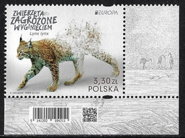 POLONIA /POLAND /POLSKA /POLOGNE  -EUROPA 2021-"ENDANGERED NATIONAL WILDLIFE"- SERIE De 1 V.- CB - 2021