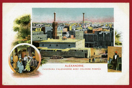 CPA Égypte - Alexandrie - Panorama D'Alexandrie Avec Colonne Pompée - Alejandría