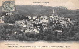 CONTES Et Village De Berre - Vallée Du Paillon - Philatélie Cachet En Pointillés Coaraze - Contes