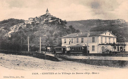 CONTES Et Le Village De Berre - Tramway - Gendarmerie Nationale - Précurseur 1er Tirage - Contes