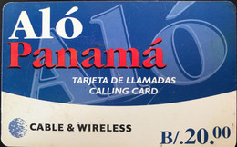 PANAMA   -  Prepaid - CABLE & WIRELESS - Alo Panama  -  B/. 20.00 - Panama