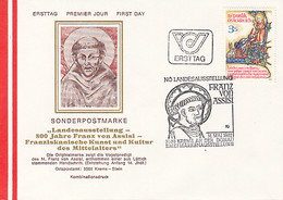 RELIGION, THEOLOGIANS, ST FRANCIS OF ASSISI, COVER FDC, 1982, AUSTRIA - Teologi