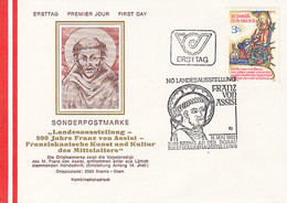 RELIGION, THEOLOGIANS, ST FRANCIS OF ASSISI, COVER FDC, 1982, AUSTRIA - Theologians