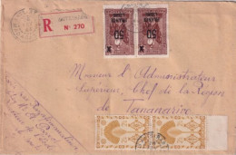 MADAGASCAR - 1944 - FRANCE LIBRE - ENVELOPPE RECOMMANDEE De ANTSIRABE => TANANARIVE - Cartas & Documentos