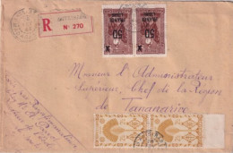 MADAGASCAR - 1944 - FRANCE LIBRE - ENVELOPPE RECOMMANDEE De ANTSIRABE => TANANARIVE - Briefe U. Dokumente