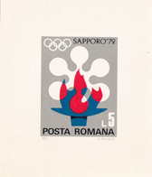 SAPPORO 1972  ROMANIA BLOCK MNH IMPERFORATE NONDANTELE - Hiver 1972: Sapporo