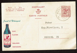 Carte Publicitaire - Entier Postal - Javel & Détergent LODA Westmalle - Circulée 1966 - Voir Scan - Pubblicitari