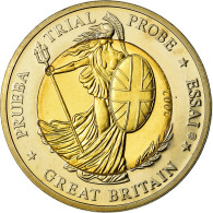 Grande-Bretagne, Médaille, 2 E, Essai-Trial, 2002, FDC, Bimetallic - Autres & Non Classés