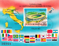 FINAL TOURNAMENT OF THE WORLD FOOTBALL CHAMPIONSHIP ITALIA 1990 MS/Block  IMPERFORATE NONDANTELE - 1990 – Italië