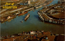 Texas Houston Aerial View Port Of Houston 1966 - Houston