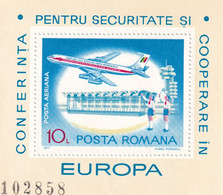 CONFERENCE FOR SECURITY AND COOPERATION ROMANIA BLOCK 1977 MNH - Airships