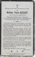 GC . SAVY ..-- Mme Rosalie BASTIN , épouse De Mr Pierre GUISSART , Née En 1871 , Décédée En 1920 . - Bastogne