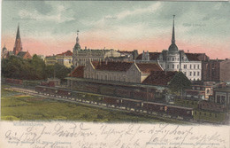 5993)WILHELMSHAVEN - LITHO Mit BAHNHOF Mit ZUG - Elisabethkirche Und HOTEL LOHEYDE - 31.11.1902 ! - Wilhelmshaven