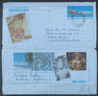 Sri Lanka Stationery Aerogram With Buddhist Images. Elephant Of Ceylon. Sri Lanka Briefpapier-Aerogramm Mit Buddhistisch - Buddhism