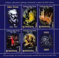 Jules VERNE BF Avec Vignette Portrait - Roumanie / Romania 2005 MNH MINT - Schrijvers