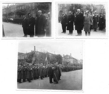 A SITUER REMISE DE DECORATIONS PAR UN OFFICIER - LOT DE 3 PHOTOS MILITAIRES - Krieg, Militär