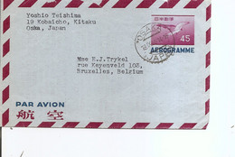 Japon ( Aérogramme De 1956 De Osaka  Vers La Belgique à Voir) - Brieven En Documenten