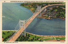 CPA AK Suspension Bridge Of Triborough Bridge NEW YORK CITY USA (790484) - Brücken Und Tunnel
